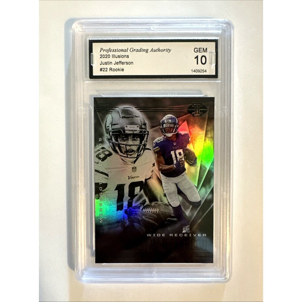 Justin Jefferson RC 2020 Panini Illusions #22 PGA 10 GEM MINT Minnesota Vikings